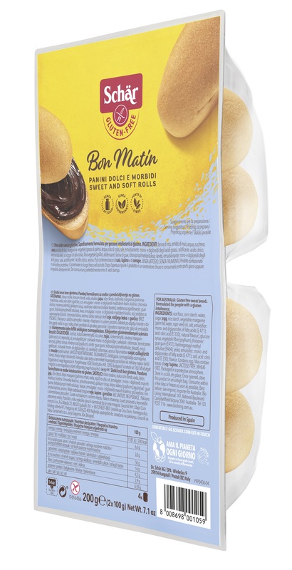 SCHAR BON MATIN PANINI DOLCI E MORBIDI SENZA LATTOSIO 2 PEZZI DA 100 G - Farmacia Dott. Pasquale Russo