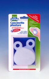 CUSCINETTO PLANTARE REALIZZATO IN GEL DI SILICONE BIANCO SEMITRASPARENTE SAGOMATO PER AMMORTIZZARE E PROTEGGERE PRESSIONE E SFREGAMENTI SOTTO LA PIANTA DEI PIEDI 2 PEZZI - Farmacia Dott. Pasquale Russo