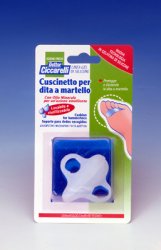 CUSCINETTO PER DITA A MARTELLO REALIZZATO IN GEL DI SILICONEBIANCO SEMITRASPARENTE SAGOMATA PER PROTEGGERE E DISTENDERE LE DITA CONTRATTE IGIENEPIEDE 2 PEZZI - Farmacia Dott. Pasquale Russo