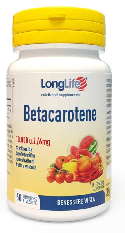 LONGLIFE BETACAROTENE 60 COMPRESSE - Farmacia Dott. Pasquale Russo