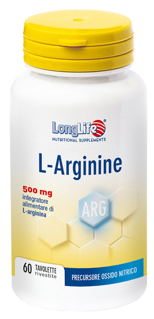 LONGLIFE L-ARGININE 60 TAVOLETTE RIVESTITE DA 900 MG - Farmacia Dott. Pasquale Russo