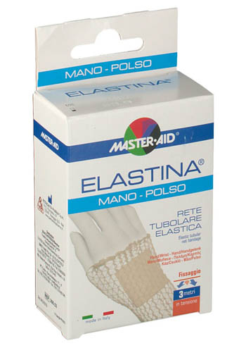RETE TUBOLARE ELASTICA IPOALLERGENICA MASTER-AID ELASTINA MANO/POLSO 3 MT IN TENSIONE CALIBRO 3 CM - Farmacia Dott. Pasquale Russo
