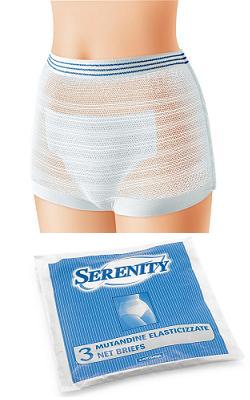 MUTANDINA ELASTICA RETTANGOLARE A RETE SERENITY L 3 PEZZI - Farmacia Dott. Pasquale Russo