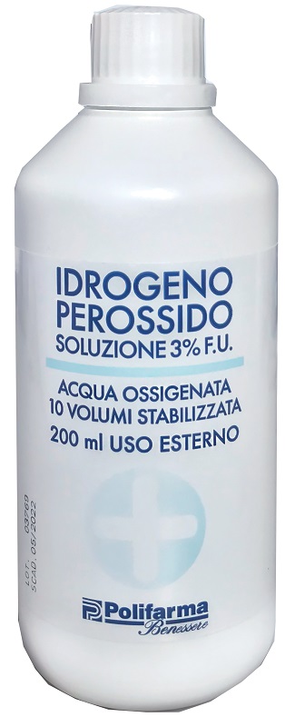 PEROSSIDO IDROGENO 3% 200 ML ACQUA OSSIGENATA 10 VOLUMI STABILIZZATA - Farmacia Dott. Pasquale Russo