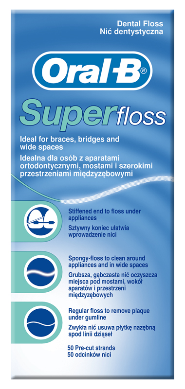 ORALB SUPERFLOSS FILO INTERDENTALE 50 FILI - Farmacia Dott. Pasquale Russo