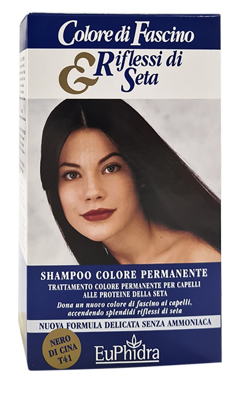 EUPHIDRA COLORE DI FASCINO & RIFLESSI DI SETA SHAMPOO COLORE PERMANENTE 41 NERO DI CINA 120 ML - Farmacia Dott. Pasquale Russo