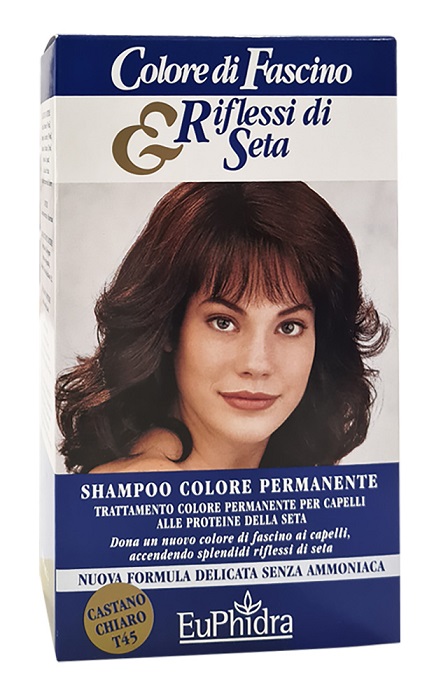 EUPHIDRA COLORE DI FASCINO & RIFLESSI DI SETA SHAMPOO COLORE PERMANENTE 45 CASTANO CHIARO 120 ML - Farmacia Dott. Pasquale Russo