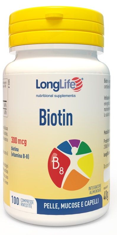 LONGLIFE BIOTIN 300 100 COMPRESSE RIVESTITE - Farmacia Dott. Pasquale Russo