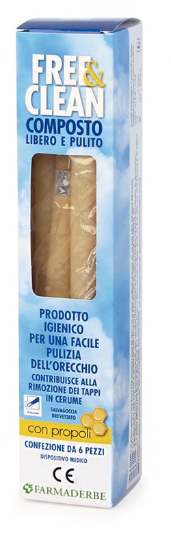 FREE&CLEAN COMPOSTO LIBERO E PULITO 2 CONI PULIZIA ORECCHIO - Farmacia Dott. Pasquale Russo