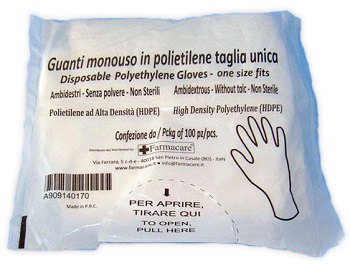 GUANTO MONOUSO IN PVC MISURA UNICA 100 PEZZI - Farmacia Dott. Pasquale Russo