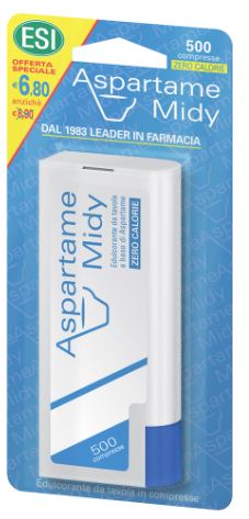 ESI ASPARTAME MIDY 500 COMPRESSE CON DISPENSER - Farmacia Dott. Pasquale Russo