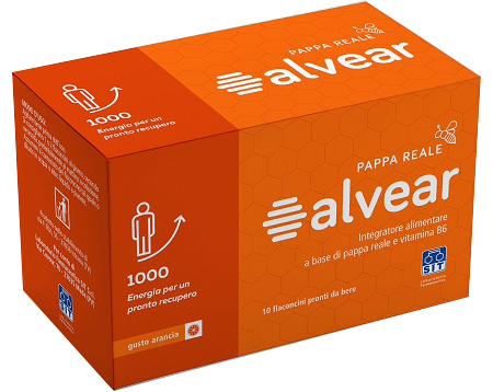 ALVEAR 1000 PAPPA REALE 10 FLACONCINI GUSTO ARANCIA - Farmacia Dott. Pasquale Russo