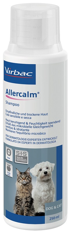 ALLERCALM SHAMPOO CUTE SENSIBILE E SECCA CANI E GATTI 250 ML - Farmacia Dott. Pasquale Russo