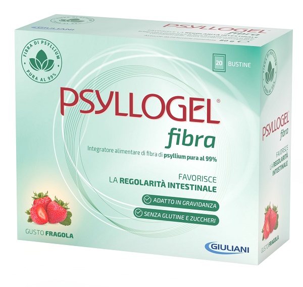 PSYLLOGEL FIBRA FRAGOLA 20 BUSTINE - Farmacia Dott. Pasquale Russo