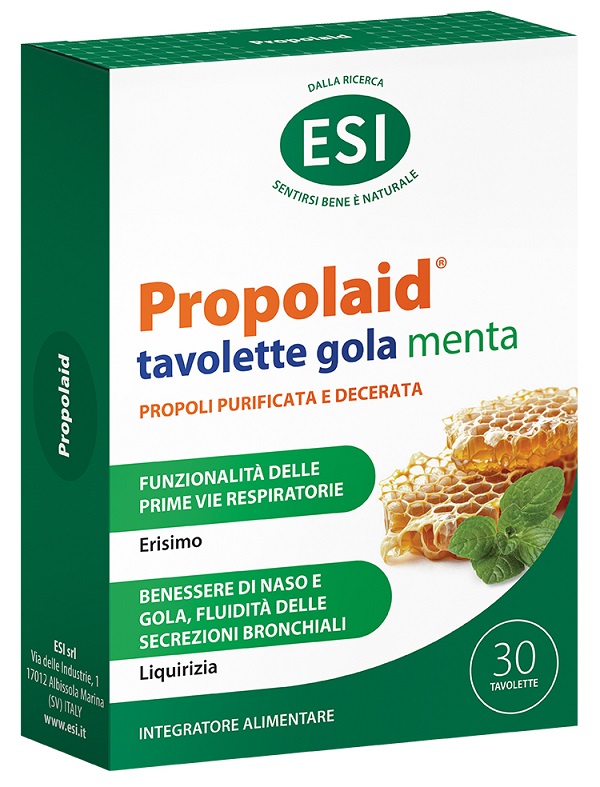ESI PROPOLAID TAVOLETTE GOLA MENTA 30 TAVOLETTE - Farmacia Dott. Pasquale Russo