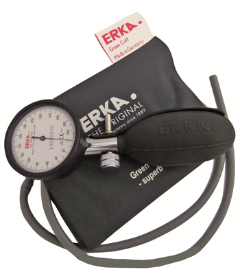 SFIGMOMANOMETRO ANEROIDE KOBOLD ERKA  SCALA DA 300 MMHG CON SUDDIVISIONE DI 2 MM  MANOMETRO DI PRECISIONE IN ALLUMINIO ANODIZZATO E MONOPALLA INCORPORATA  MODELLO A 1 TUBO - Farmacia Dott. Pasquale Russo