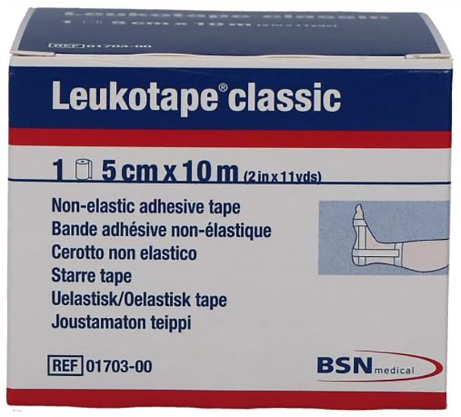 LEUKOTAPE BENDA ANELASTICA PER BENDAGGI FUNZIONALI 5X100 CM - Farmacia Dott. Pasquale Russo