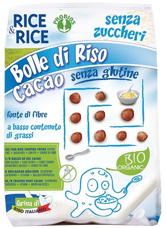 RICE&RICE BOLLE DI RISO AL CACAO 150 G SENZA LIEVITO - Farmacia Dott. Pasquale Russo