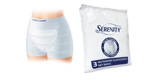 MUTANDINA A RETE PER INCONTINENZA SERENITY PANTY COMFORT M 3 PEZZI - Farmacia Dott. Pasquale Russo