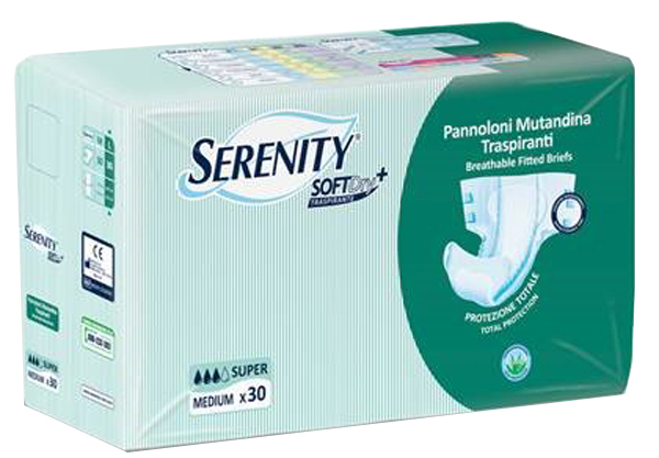 PANNOLONE PER INCONTINENZA A MUTANDINA SERENITY SOFTDRY+ ALOE SUPER MEDIUM 30 PEZZI - Farmacia Dott. Pasquale Russo
