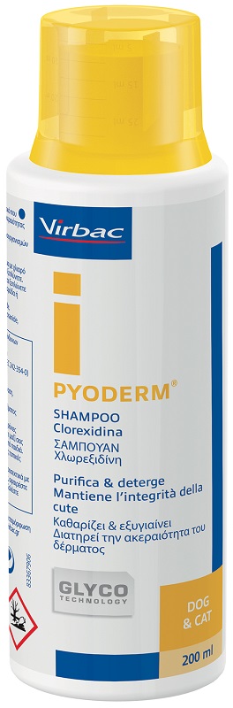 PYODERM SHAMPOO CLOREXIDINA PURIFICA E DETERGE CANE E GATTO 200 ML - Farmacia Dott. Pasquale Russo