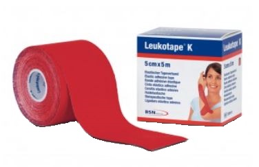BENDA ADESIVA LEUKOTAPE K PER TAPING FISIOTERAPICO LARGHEZZA 5 CM LUNGHEZZA 5 M COLORE ROSSO IN ROTOLO - Farmacia Dott. Pasquale Russo