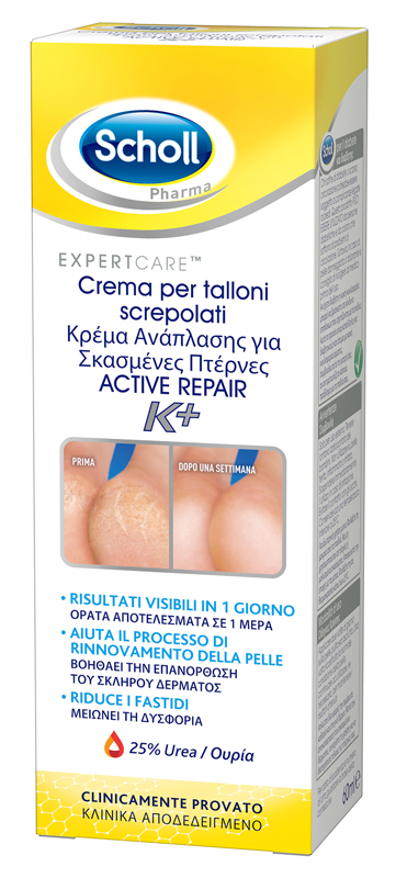 SCHOLL CREMA TALLONI ACTIVE REPAIR K+ 60 ML - Farmacia Dott. Pasquale Russo