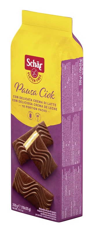 SCHAR PAUSA CIOK MERENDINE DI PAN DI SPAGNA CON CREMA DI LATTE 10 PEZZI DA 35 G - Farmacia Dott. Pasquale Russo