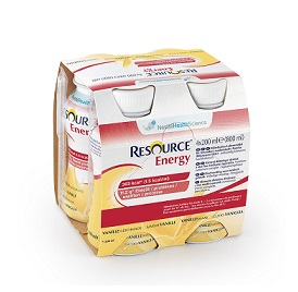 RESOURCE ENERGY VANIGLIA 4 BOTTIGLIE 200 ML NUOVO PACKAGING - Farmacia Dott. Pasquale Russo