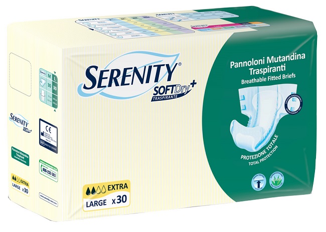 PANNOLONE MUTANDINA PER INCONTINENZA SERENITY SOFTDRY+ EXTRA TAGLIA LARGE 30 PEZZI - Farmacia Dott. Pasquale Russo