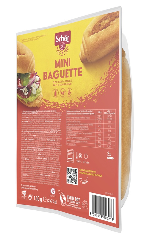 SCHAR MINI BAGUETTE SENZA LATTOSIO 2 X 75 G - Farmacia Dott. Pasquale Russo