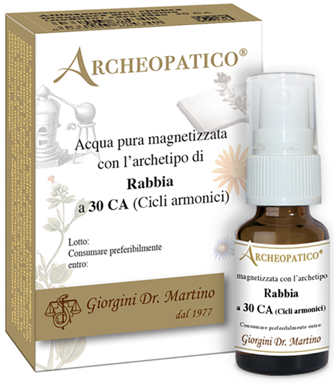 ARCHEOPATICO ACQUA PURA MAGNETIZZATA CON ARCHETIPO RABBIA A 30 CICLI ARMONICI 10 ML - Farmacia Dott. Pasquale Russo