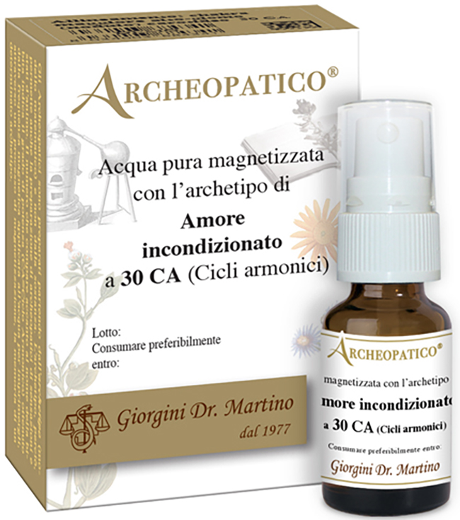 ARCHEOPATICO ACQUA PURA MAGNETIZZATA CON ARCHETIPO AMORE INCONDIZIONATO A 30 CICLI ARMONICI 10 ML - Farmacia Dott. Pasquale Russo