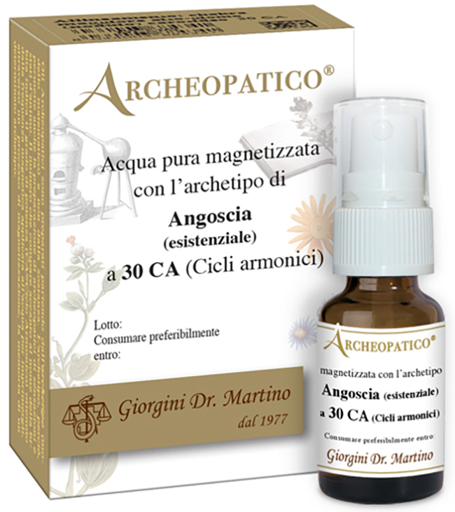 ARCHEOPATICO ACQUA PURA MAGNETIZZATA CON ARCHETIPO ANGOSCIA ESISTENZIALE A 30 CICLI ARMONICI 10 ML - Farmacia Dott. Pasquale Russo