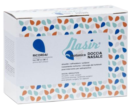 NASIR DOCCIA NASALE CON SOLUZIONE FISIOLOGICA ISOTONICA 10 SACCHE 250 ML + 1 BLISTER - Farmacia Dott. Pasquale Russo