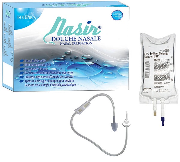 NASIR DOCCIA NASALE CON SOLUZIONE FISIOLOGICA ISOTONICA 6 SACCHE 500 ML + 1 BLISTER - Farmacia Dott. Pasquale Russo