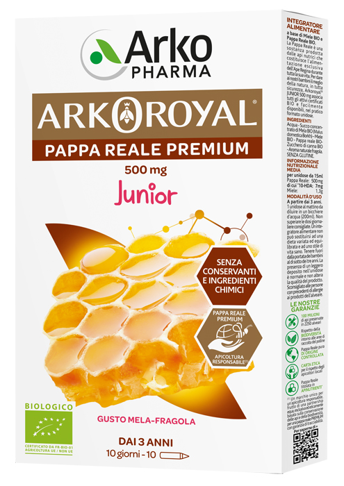 ARKOROYAL PAPPA REALE BIOLOGICA 500 MG 10 UNICA DOSE - Farmacia Dott. Pasquale Russo