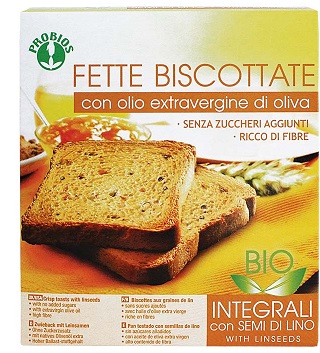FETTE BISCOTTATE INTEGRALI AI SEMI DI LINO SENZA ZUCCHERO 270 G - Farmacia Dott. Pasquale Russo