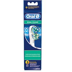 ORALB DUAL CLEAN EB417 TESTINE SPAZZOLINO ELETTRICO 3 PEZZI - Farmacia Dott. Pasquale Russo