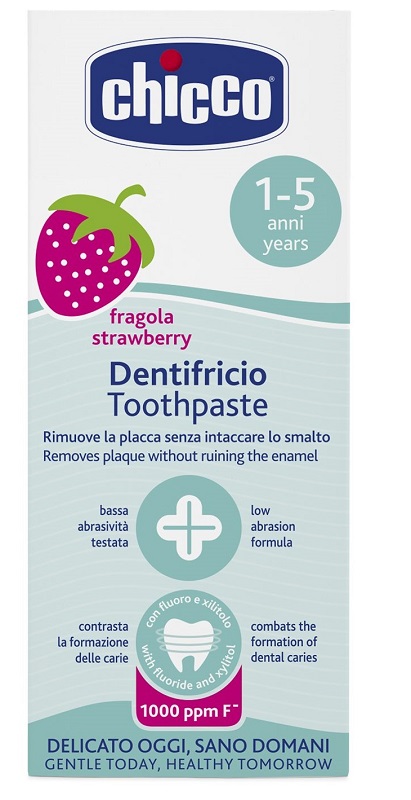 CHICCO DENTIFRICIO FRAGOLA 50 ML 12M+ CON FLUORO - Farmacia Dott. Pasquale Russo