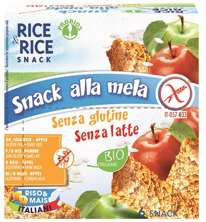 RICE&RICE SNACK DI RISO ALLA MELA 6 X 21 G - Farmacia Dott. Pasquale Russo