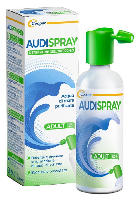 AUDISPRAY ADULT SOLUZIONE DI ACQUA DI MARE IPERTONICA SPRAY SENZA GAS DETERSIONE ORECCHIO 50 ML - Farmacia Dott. Pasquale Russo