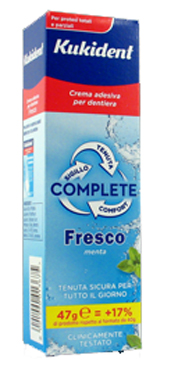 KUKIDENT COMPLETE FRESCO CREMA ADESIVA PER PROTESI DENTARIE 47 G - Farmacia Dott. Pasquale Russo