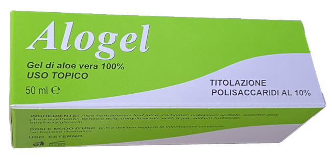 ALOGEL ALOE PURA 100% TITOLATO 10% IN POLISACCARIDI 50 ML - Farmacia Dott. Pasquale Russo