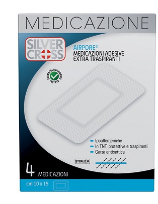 SILVER CROSS AIRPORE MEDICAZIONE 10X15 CM 4 PEZZI - Farmacia Dott. Pasquale Russo