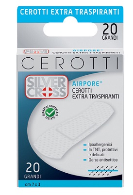 CEROTTO SILVER CROSS AIRPORE GRANDE 20 PEZZI - Farmacia Dott. Pasquale Russo
