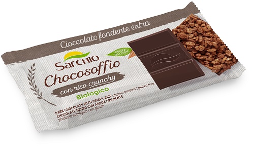 CHOCOSOFFIO BARRETTA CIOCCOLATO FONDENTE EXTRA E RISO CROCCANTE 25 G - Farmacia Dott. Pasquale Russo