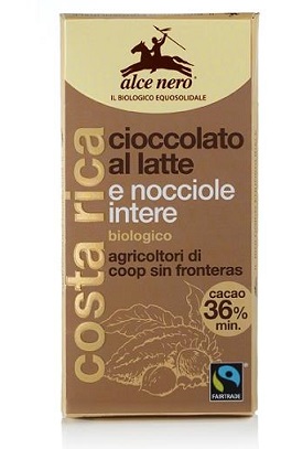 TAVOLETTA CIOCCOLATO LATTE/NOCCIOLE BIO FAIRTRADE 100 G - Farmacia Dott. Pasquale Russo