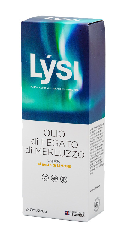 LYSI OLIO FEGATO MERLUZZO LIMONE 240 ML - Farmacia Dott. Pasquale Russo