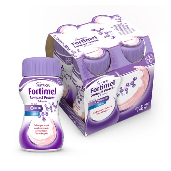 FORTIMEL COMPACT PROTEIN FRAGOLA 4 BOTTIGLIE 125 ML - Farmacia Dott. Pasquale Russo